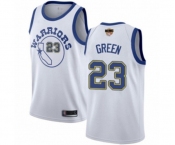 Golden State Warriors #23 Draymond Green Authentic White Hardwood Classics 2019 Basketball Finals Bound Basketball Jersey