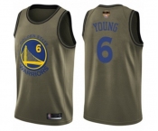 Golden State Warriors #6 Nick Young Swingman Green Salute to Service 2019 Basketball Finals Bound Basketball Jersey