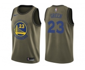 Men Nike Golden State Warriors #23 Draymond Green Green Salute to Service NBA Swingman Jersey