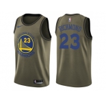Men Nike Golden State Warriors #23 Mitch Richmond Green Salute to Service NBA Swingman Jersey