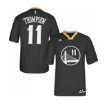 Men's Adidas Golden State Warriors #11 Klay Thompson Authentic Black Alternate NBA Jersey