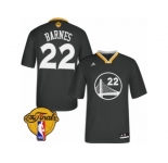 Men's Adidas Golden State Warriors #22 Matt Barnes Swingman Black Alternate 2017 The Finals Patch NBA Jersey