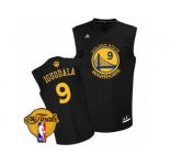 Men's Adidas Golden State Warriors #9 Andre Iguodala Swingman Black Fashion 2017 The Finals Patch NBA Jersey