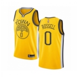 Men's Golden State Warriors #0 D'Angelo Russell Yellow Swingman Jersey - Earned Edition
