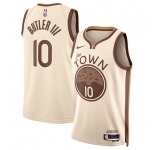Men's Golden State Warriors #10 Jimmy Butler III Tan 2025-26 City Edition Stitched Basketball Jersey