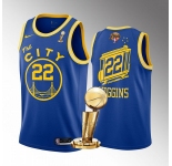 Men's Golden State Warriors #22 Andrew Wiggins Royal 2022 NBA Finals Champions Stitched Jersey