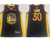 Men's Golden State Warriors #30 Stephen Curry Black Stitched Basketball Jersey