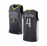 Men's Golden State Warriors #4 Omari Spellman Authentic Black Basketball Jersey - Statement Edition