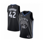 Men's Golden State Warriors #42 Nate Thurmond Swingman Black Basketball Jersey 2019-20 City Edition