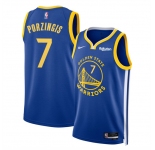 Men's Golden State Warriors #7 Kristaps Porzingis Blue 2026 Icon Edition Stitched Basketball Jersey