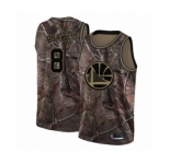 Men's Golden State Warriors #8 Alec Burks Swingman Camo Realtree Collection Basketball Jersey