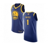 Men's Nike Golden State Warriors #1 JaVale McGee Authentic Royal Blue Road 2018 NBA Finals Bound NBA Jersey - Icon Edition