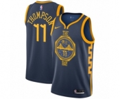 Men's Nike Golden State Warriors #11 Klay Thompson Authentic Navy Blue NBA Jersey - City Edition