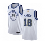 Men's Nike Golden State Warriors #18 Omri Casspi Authentic White Hardwood Classics 2018 NBA Finals Bound NBA Jersey