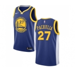 Men's Nike Golden State Warriors #27 Zaza Pachulia Swingman Royal Blue Road NBA Jersey - Icon Edition