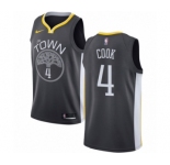 Men's Nike Golden State Warriors #4 Quinn Cook Authentic Black NBA Jersey - Statement Edition
