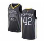 Men's Nike Golden State Warriors #42 Nate Thurmond Swingman Black Alternate 2018 NBA Finals Bound NBA Jersey - Statement Edition