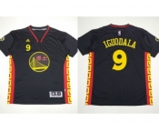 NBA Golden State Warrlors #9 Andre Iguodala Black Slate Chinese New Year Stitched Jerseys