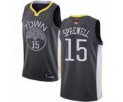 Women Golden State Warriors #15 Latrell Sprewell Swingman Black 2019 Basketball Finals Bound Basketball Jersey - Statement Edition
