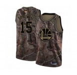 Women Golden State Warriors #15 Latrell Sprewell Swingman Camo Realtree Collection Basketball 2019 Basketball Finals Bound Jersey