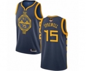 Women Golden State Warriors #15 Latrell Sprewell Swingman Navy Blue Basketball 2019 Basketball Finals Bound Jersey - City Edition