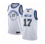 Women Golden State Warriors #17 Chris Mullin Authentic White Hardwood Classics 2019 Basketball Finals Bound Basketball Jersey