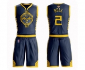 Women Golden State Warriors #2 Jordan Bell Swingman Navy Blue Basketball Suit 2019 Basketball Finals Bound Jersey - City Edition