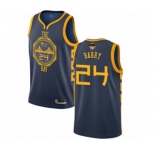 Women Golden State Warriors #24 Rick Barry Swingman Navy Blue Basketball 2019 Basketball Finals Bound Jersey - City Edition