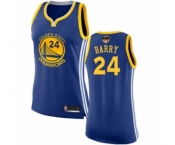 Women Golden State Warriors #24 Rick Barry Swingman Royal Blue 2019 Basketball Finals Bound Basketball Jersey - Icon Edition