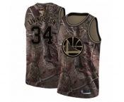 Women Golden State Warriors #34 Shaun Livingston Swingman Camo Realtree Collection Basketball 2019 Basketball Finals Bound Jersey