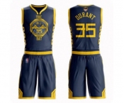 Women Golden State Warriors #35 Kevin Durant Swingman Navy Blue Basketball Suit 2019 Basketball Finals Bound Jersey - City Edition