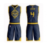 Women Golden State Warriors #4 Quinn Cook Swingman Navy Blue Basketball Suit 2019 Basketball Finals Bound Jersey - City Edition