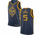 Women Golden State Warriors #5 Kevon Looney Swingman Navy Blue Basketball 2019 Basketball Finals Bound Jersey - City Edition