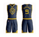 Women Golden State Warriors #9 Andre Iguodala Swingman Navy Blue Basketball Suit 2019 Basketball Finals Bound Jersey - City Edition