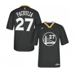 Women's Adidas Golden State Warriors #27 Zaza Pachulia Authentic Black Alternate NBA Jersey