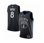 Women's Golden State Warriors #8 Alec Burks Swingman Black Basketball Jersey 2019-20 City Edition