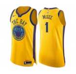 Women's Nike Golden State Warriors #1 JaVale McGee Swingman Gold NBA Jersey - City Edition