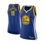 Women's Nike Golden State Warriors #11 Klay Thompson Authentic Royal Blue Road 2018 NBA Finals Bound NBA Jersey - Icon Edition