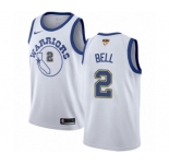 Women's Nike Golden State Warriors #2 Jordan Bell Authentic White Hardwood Classics 2018 NBA Finals Bound NBA Jersey