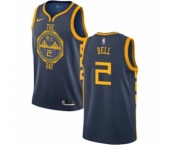 Women's Nike Golden State Warriors #2 Jordan Bell Swingman Navy Blue NBA Jersey - City Edition