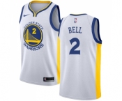 Women's Nike Golden State Warriors #2 Jordan Bell Swingman White Home NBA Jersey - Association Edition