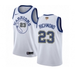 Women's Nike Golden State Warriors #23 Mitch Richmond Authentic White Hardwood Classics 2018 NBA Finals Bound NBA Jersey