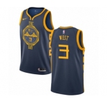 Women's Nike Golden State Warriors #3 David West Swingman Navy Blue NBA Jersey - City Edition