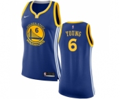 Women's Nike Golden State Warriors #6 Nick Young Swingman Royal Blue Road NBA Jersey - Icon Edition