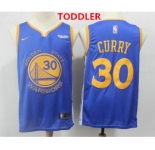 Toddler Golden State Warriors #30 Stephen Curry Blue Nike Swingman NEW Rakuten Logo Stitched NBA Jersey