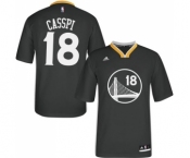 Youth Adidas Golden State Warriors #18 Omri Casspi Authentic Black Alternate NBA Jersey