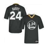 Youth Adidas Golden State Warriors #24 Rick Barry Authentic Black Alternate NBA Jersey