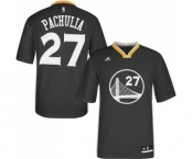Youth Adidas Golden State Warriors #27 Zaza Pachulia Authentic Black Alternate NBA Jersey