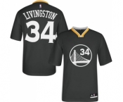 Youth Adidas Golden State Warriors #34 Shaun Livingston Authentic Black Alternate NBA Jersey