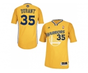 Youth Adidas Golden State Warriors #35 Kevin Durant Swingman Gold Alternate NBA Jersey